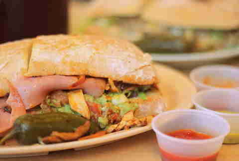 Cubana sandwich at El Rey Del Taco
