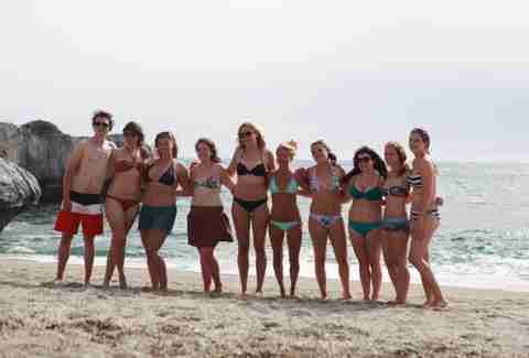 travelers on the beach