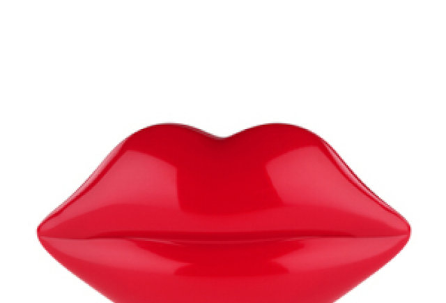 Red Perspex Lips Clutch