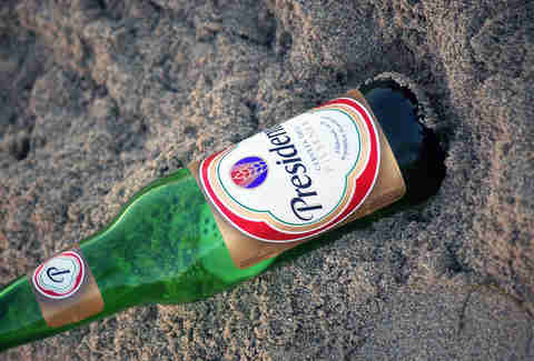Bottle of Presidente Beer