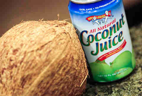 Amy and Brian coconut juice