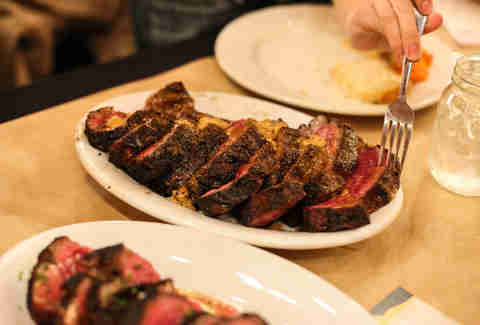 chile-rubbed steak
