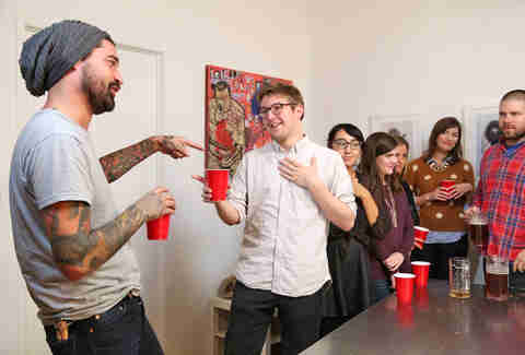 picking a teammate at flip cup