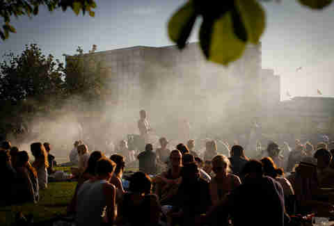 Distortion party crowd