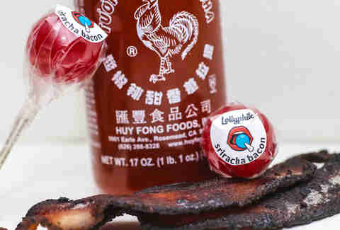 sriracha lollypop close-up