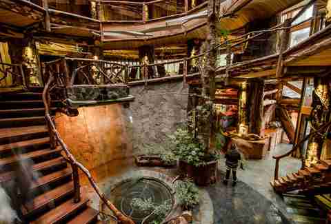 Treehouse hotel lobby