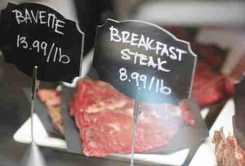 breakfast steak sign