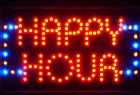 Happy hour sign