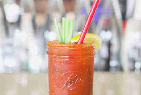 Bloody mary at skillet