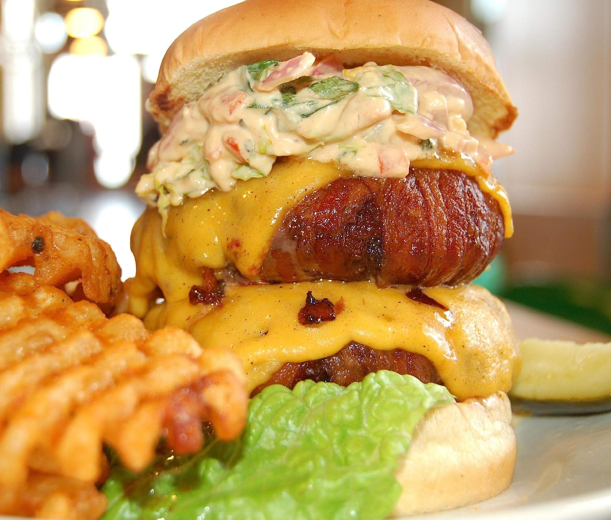 Double bacon-wrapped burger - PYT - Thrillist