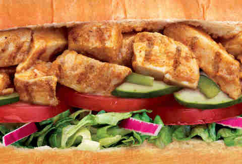 Subway chicken tikka sub