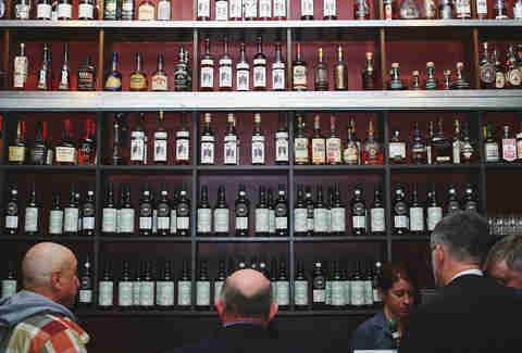 whiskey cellar at Jack Rose Dining Saloon