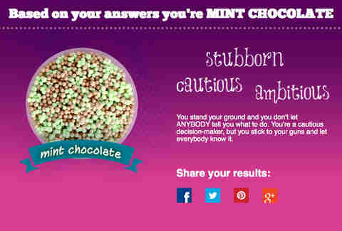 what ice cream flavor are you?