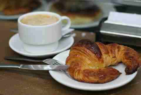 Coffee and croissant