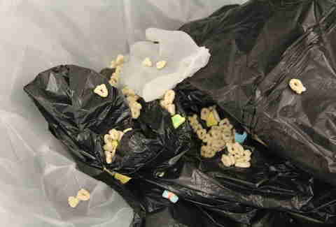 Lucky Charms in trash