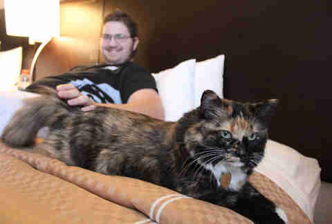 cat and owner