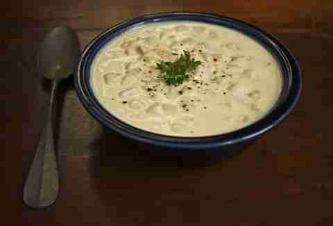 The clam chowder at James Hook & Co