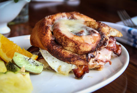 Cinnamon Roll Breakfast Sandwich SD