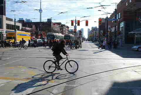 Cyclist in Toronto