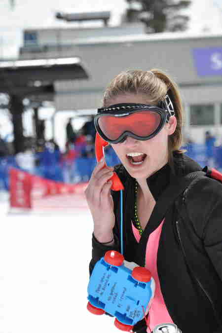 Girl skiing