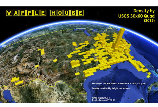 Waffle House Density Map Reveals 132 Locations in Atlanta Alone - Thrillist