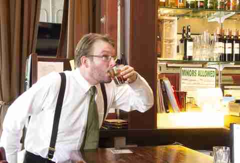 waiter Drinking