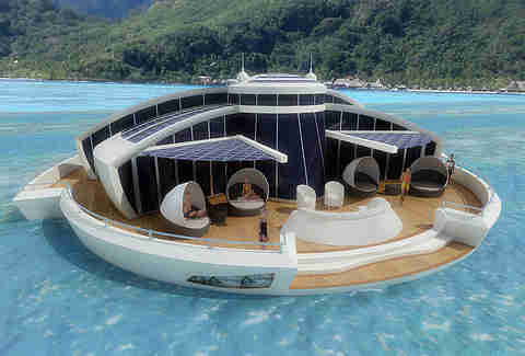 solar floating island