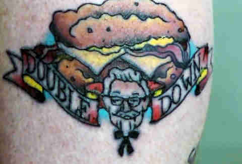 fast food tattoo kfc double down