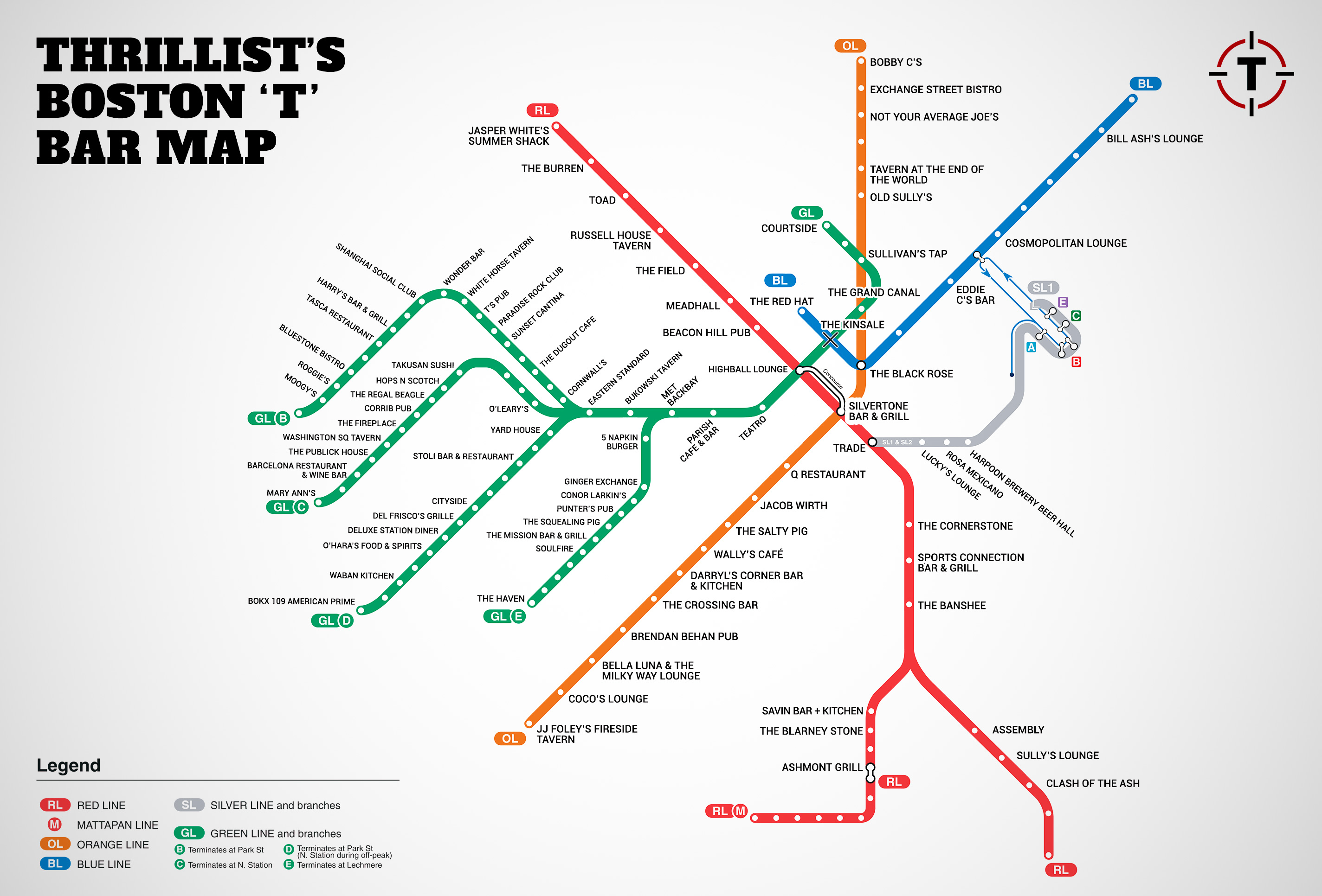 Boston Map With T Stops Map VectorCampus Map