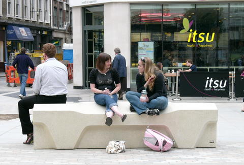 friends on bench