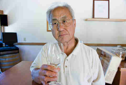 dad drinking wine
