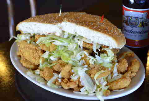 Fried seafood po-boy Parran's