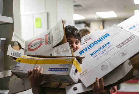 carrying boxes