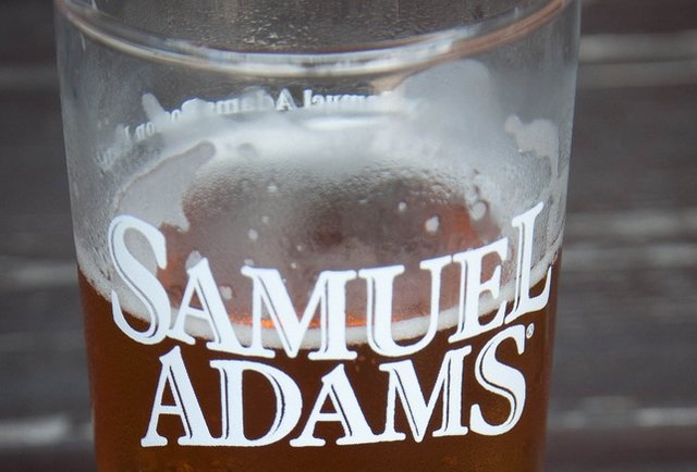 Samuel Adams beer in glass