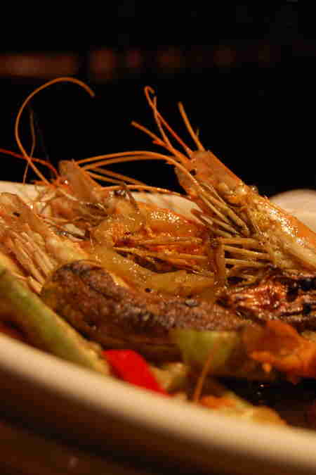 grilled prawns