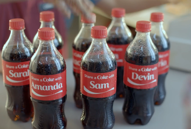 Share A Coke Personalized Names On Coca Cola Bottles