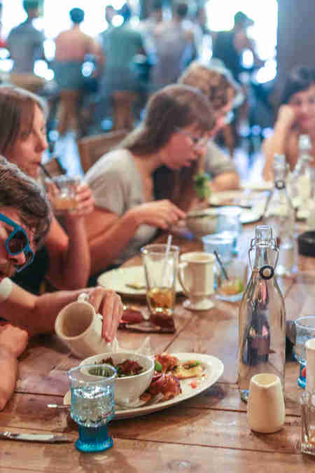 people at brunch