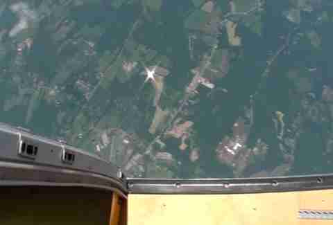 Looking down