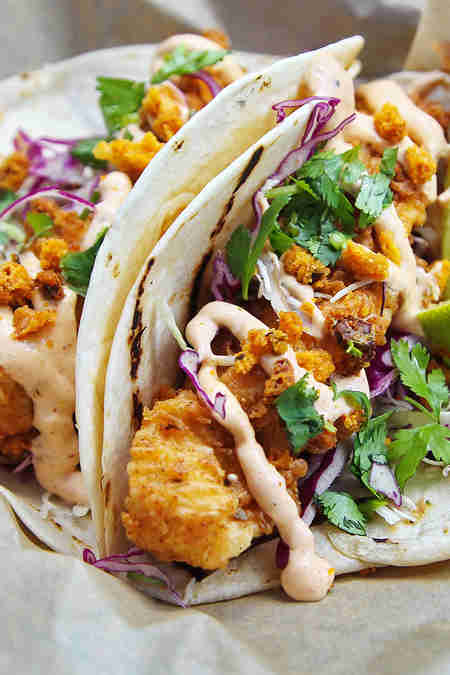 Fried Chicken Tacos