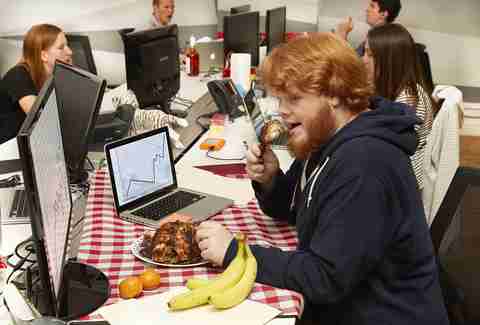 Working through lunch
