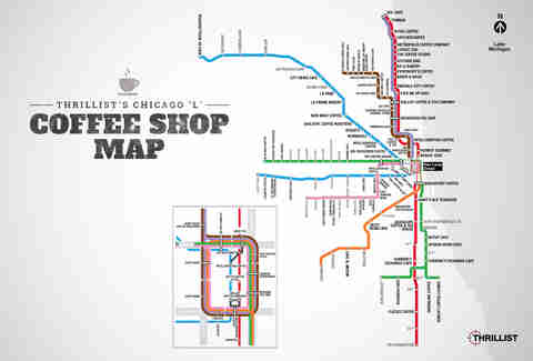 Chicago coffee map