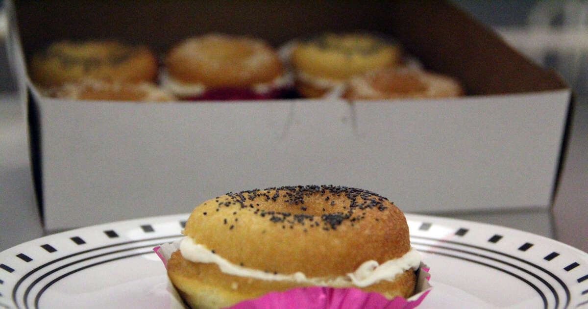 Bagel custom cupcakes by Reality Bites Cupcakes novelty cupcakes