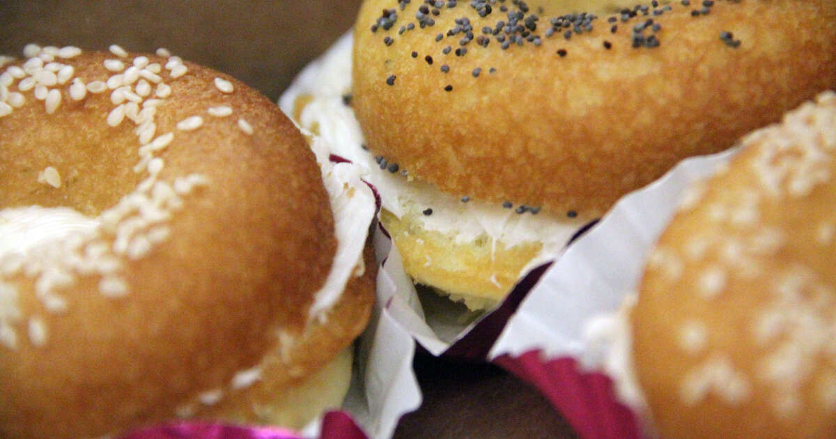 Bagel custom cupcakes by Reality Bites Cupcakes novelty cupcakes