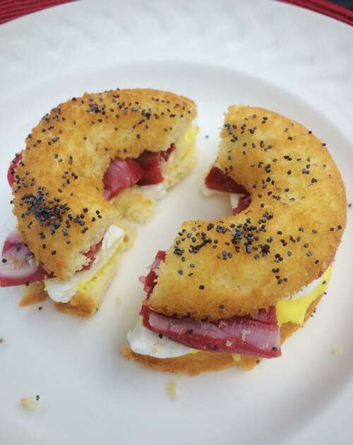 Bagel custom cupcakes by Reality Bites Cupcakes novelty cupcakes