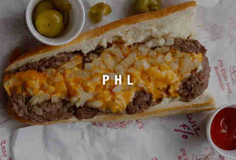 Philadelphia Airport cheesesteak