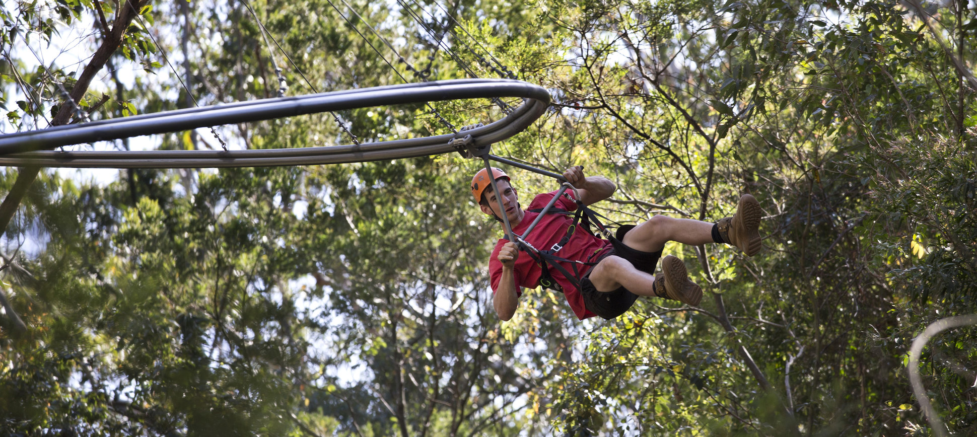 The world's longest zip line Crazy Treetop Rider Xtreme opens in