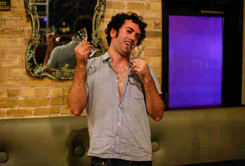 guy with drinks