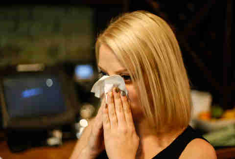 blowing nose
