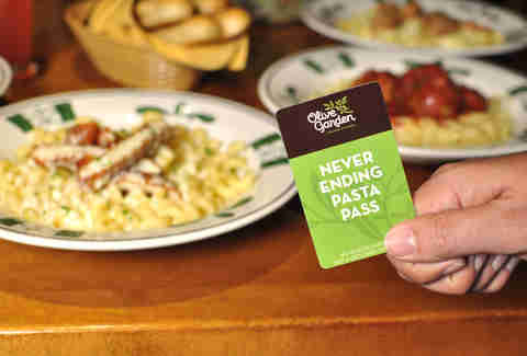 Olive Garden Never Ending Pasta Pass
