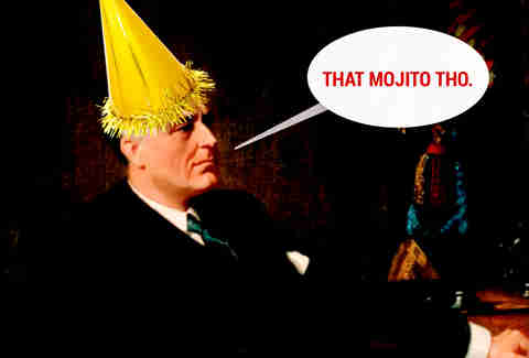 FDR in party hat